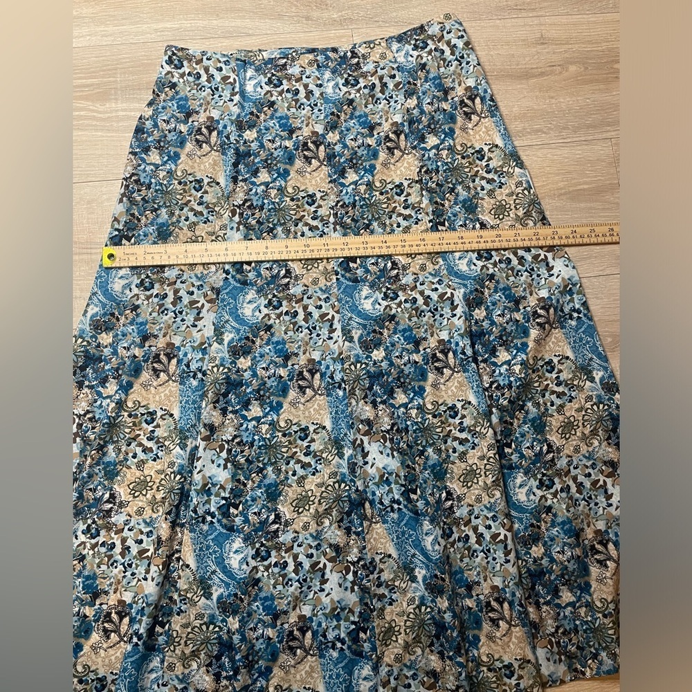 C&B Teal Cardigan & Floral Maxi Skirt Set Sz M/10 - Picture 9 of 11